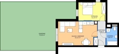 2 pokoje, mieszkanie 44,89 m², parter, oferta nr 6J.124, Zielone Zamienie XI, Zamienie, ul. Zakładowa/Herbaciana
