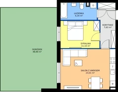 2 pokoje, mieszkanie 48,08 m², parter, oferta nr 7J.147, Zielone Zamienie XI, Zamienie, ul. Zakładowa/Herbaciana
