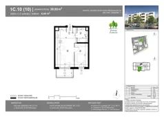 2 pokoje, mieszkanie 39,92 m², piętro 1, oferta nr 1C.10, Zielone Zamienie XI, Zamienie, ul. Zakładowa/Herbaciana