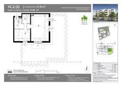 2 pokoje, mieszkanie 51,19 m², piętro 1, oferta nr 1C.11, Zielone Zamienie XI, Zamienie, ul. Zakładowa/Herbaciana
