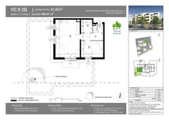 2 pokoje, mieszkanie 51,19 m², piętro 1, oferta nr 1C.11, Zielone Zamienie XI, Zamienie, ul. Zakładowa/Herbaciana