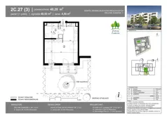 1 pokój, mieszkanie 40,28 m², parter, oferta nr 2C.27, Zielone Zamienie XI, Zamienie, ul. Zakładowa/Herbaciana