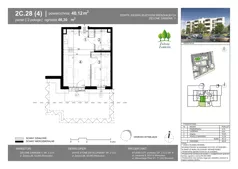 2 pokoje, mieszkanie 40,12 m², parter, oferta nr 2C.28, Zielone Zamienie XI, Zamienie, ul. Zakładowa/Herbaciana