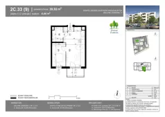 2 pokoje, mieszkanie 39,92 m², piętro 1, oferta nr 2C.33, Zielone Zamienie XI, Zamienie, ul. Zakładowa/Herbaciana