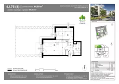 2 pokoje, mieszkanie 44,80 m², piętro 1, oferta nr 4J.80, Zielone Zamienie XI, Zamienie, ul. Zakładowa/Herbaciana