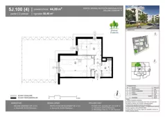 2 pokoje, mieszkanie 44,80 m², piętro 1, oferta nr 4J.80, Zielone Zamienie XI, Zamienie, ul. Zakładowa/Herbaciana