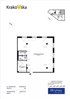 Lokal użytkowy 105,23 m², oferta nr U6, KrakoVska 27, Rzeszów, Krakowska-Południe, ul. Krakowska 27