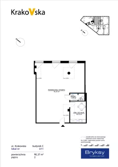 Lokal użytkowy 90,37 m², oferta nr U11, KrakoVska 27, Rzeszów, Krakowska-Południe, ul. Krakowska 27