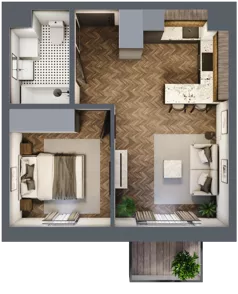 2 pokoje, mieszkanie 36,81 m², piętro 6, oferta nr M82, Kwadrat - Etap II, Rzeszów, Drabinianka, ul. Miła 29F