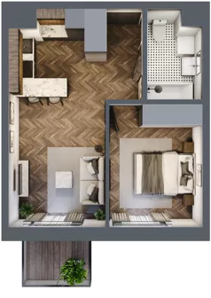 2 pokoje, mieszkanie 37,51 m², piętro 4, oferta nr M45, Kwadrat - Etap II, Rzeszów, Drabinianka, ul. Miła 29F