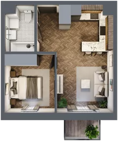 2 pokoje, mieszkanie 36,81 m², piętro 4, oferta nr M72, Kwadrat - Etap II, Rzeszów, Drabinianka, ul. Miła 29F