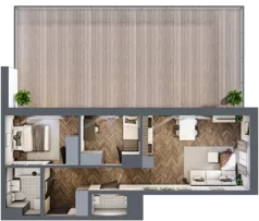 3 pokoje, mieszkanie 54,30 m², piętro 1, oferta nr M55, Kwadrat - Etap II, Rzeszów, Drabinianka, ul. Miła 29F