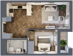 2 pokoje, mieszkanie 41,03 m², piętro 2, oferta nr M14, KrakoVska - Etap II, Rzeszów, Krakowska-Południe, ul. Krakowska 31