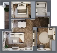 3 pokoje, mieszkanie 58,23 m², piętro 1, oferta nr M8, KrakoVska - Etap II, Rzeszów, Krakowska-Południe, ul. Krakowska 31