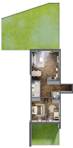 3 pokoje, mieszkanie 69,10 m², parter, oferta nr M30, Przemiarki 16, Kraków, Dębniki, Ruczaj, ul. Przemiarki 16