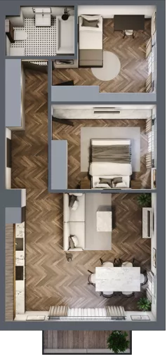3 pokoje, mieszkanie 64,53 m², piętro 1, oferta nr M35, Przemiarki 16, Kraków, Dębniki, Ruczaj, ul. Przemiarki 16