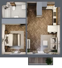 2 pokoje, mieszkanie 41,34 m², piętro 1, oferta nr M36, Przemiarki 16, Kraków, Dębniki, Ruczaj, ul. Przemiarki 16