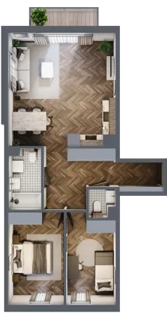 3 pokoje, mieszkanie 69,10 m², piętro 1, oferta nr M40, Przemiarki 16, Kraków, Dębniki, Ruczaj, ul. Przemiarki 16