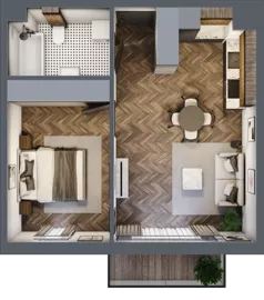 2 pokoje, mieszkanie 43,13 m², piętro 3, oferta nr M90, Przemiarki 16, Kraków, Dębniki, Ruczaj, ul. Przemiarki 16