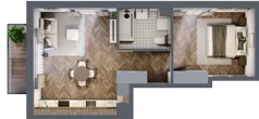 2 pokoje, mieszkanie 42,81 m², piętro 3, oferta nr M94, Przemiarki 16, Kraków, Dębniki, Ruczaj, ul. Przemiarki 16