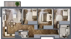 4 pokoje, mieszkanie 66,01 m², piętro 3, oferta nr M95, Przemiarki 16, Kraków, Dębniki, Ruczaj, ul. Przemiarki 16