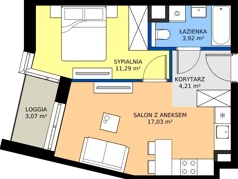 2 pokoje, mieszkanie 36,45 m², piętro 3, oferta nr 15, Bluszcz Apartamenty II, Kraków, Podgórze,  ul. Goszczyńskiego