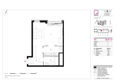 1 pokój, mieszkanie 44,91 m², piętro 1, oferta nr H2, 19. Dzielnica V etap, Warszawa, Wola, Czyste, ul. Kolejowa/Przyokopowa