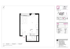 1 pokój, mieszkanie 42,34 m², piętro 4, oferta nr H56, 19. Dzielnica V etap, Warszawa, Wola, Czyste, ul. Kolejowa/Przyokopowa