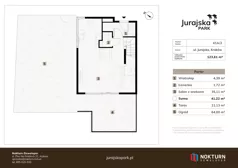 4 pokoje, mieszkanie 123,61 m², parter, oferta nr 41A / 2, Jurajska Park, Kraków, Prądnik Biały, ul. Jurajska