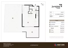 4 pokoje, mieszkanie 123,61 m², parter, oferta nr 41A / 2, Jurajska Park, Kraków, Prądnik Biały, ul. Jurajska