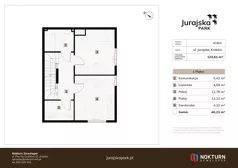 4 pokoje, mieszkanie 123,61 m², parter, oferta nr 41A / 1, Jurajska Park, Kraków, Prądnik Biały, ul. Jurajska