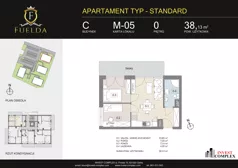3 pokoje, mieszkanie 38,13 m², parter, oferta nr C/M05, Fuelda, Poznań, Naramowice, Naramowice, ul. Maków Polnych 9