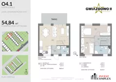 3 pokoje, mieszkanie 54,84 m², parter, oferta nr O4.1, Osiedle Gwiazdowo II, Kostrzyn, Gwiazdowo, ul. Półwiejska