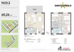 4 pokoje, mieszkanie 60,35 m², parter, oferta nr N10.2, Osiedle Gwiazdowo II, Kostrzyn, Gwiazdowo, ul. Półwiejska