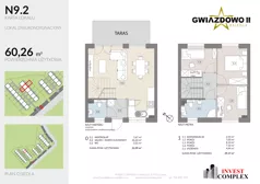 4 pokoje, mieszkanie 60,35 m², parter, oferta nr N9.2, Osiedle Gwiazdowo II, Kostrzyn, Gwiazdowo, ul. Półwiejska