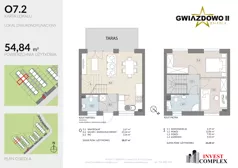 3 pokoje, mieszkanie 54,95 m², parter, oferta nr O7.2, Osiedle Gwiazdowo II, Kostrzyn, Gwiazdowo, ul. Półwiejska
