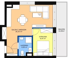 2 pokoje, mieszkanie 39,57 m², piętro 2, oferta nr B1/M11, Fuelda, Poznań, Naramowice, Naramowice, ul. Maków Polnych 9