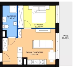 2 pokoje, mieszkanie 39,00 m², parter, oferta nr C/M01, Fuelda, Poznań, Naramowice, Naramowice, ul. Maków Polnych 9