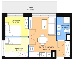 3 pokoje, mieszkanie 38,13 m², parter, oferta nr C/M05, Fuelda, Poznań, Naramowice, Naramowice, ul. Maków Polnych 9