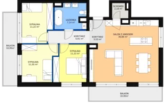 4 pokoje, mieszkanie 88,42 m², piętro 3, oferta nr C/M16, Fuelda, Poznań, Naramowice, Naramowice, ul. Maków Polnych 9