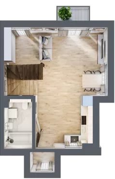 3 pokoje, apartament 60,91 m², piętro 1, oferta nr GDYNIA.M4, Porto Mare, Mechelinki, ul. Zatokowa