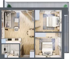 3 pokoje, apartament inwestycyjny 53,09 m², piętro 2, oferta nr B_2_1, Anchoria Holiday, Mechelinki, ul. Wielopole 36