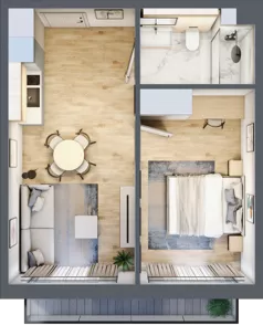 2 pokoje, apartament inwestycyjny 37,59 m², piętro 2, oferta nr B_2_8, Anchoria Holiday, Mechelinki, ul. Wielopole 36