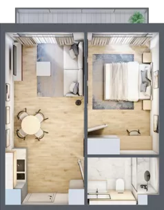 2 pokoje, apartament inwestycyjny 37,59 m², piętro 2, oferta nr B_2_9, Anchoria Holiday, Mechelinki, ul. Wielopole 36