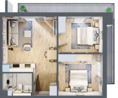 3 pokoje, apartament inwestycyjny 53,09 m², piętro 3, oferta nr B_3_1, Anchoria Holiday, Mechelinki, ul. Wielopole 36