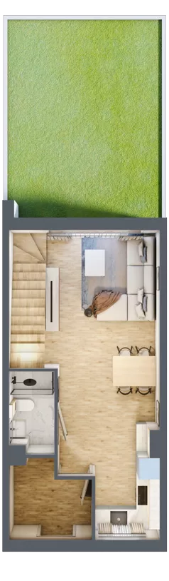 3 pokoje, mieszkanie 69,37 m², parter, oferta nr B8/M2, Libre Park, Kosakowo, ul. Pistacjowa 5