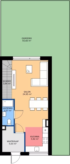 4 pokoje, mieszkanie 80,71 m², parter, oferta nr A13.M1, Libre Park - etap II, Kosakowo, ul. Pistacjowa 5