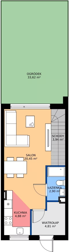 3 pokoje, mieszkanie 69,37 m², parter, oferta nr A15/M2, Libre Park - etap II, Kosakowo, ul. Pistacjowa 5