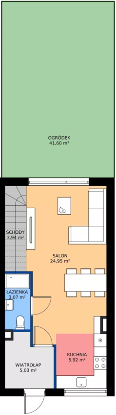 4 pokoje, mieszkanie 80,71 m², parter, oferta nr A15.M1, Libre Park - etap II, Kosakowo, ul. Pistacjowa 5