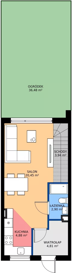 3 pokoje, mieszkanie 69,37 m², parter, oferta nr A4.M2, Libre Park - etap II, Kosakowo, ul. Pistacjowa 5